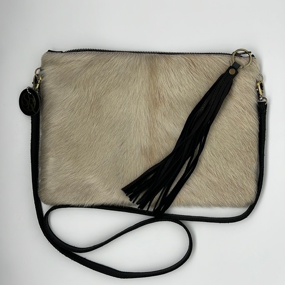 Seam Reap The "Derby" Large Clutch in natural cowhide. Like new - Picture 2 of 14